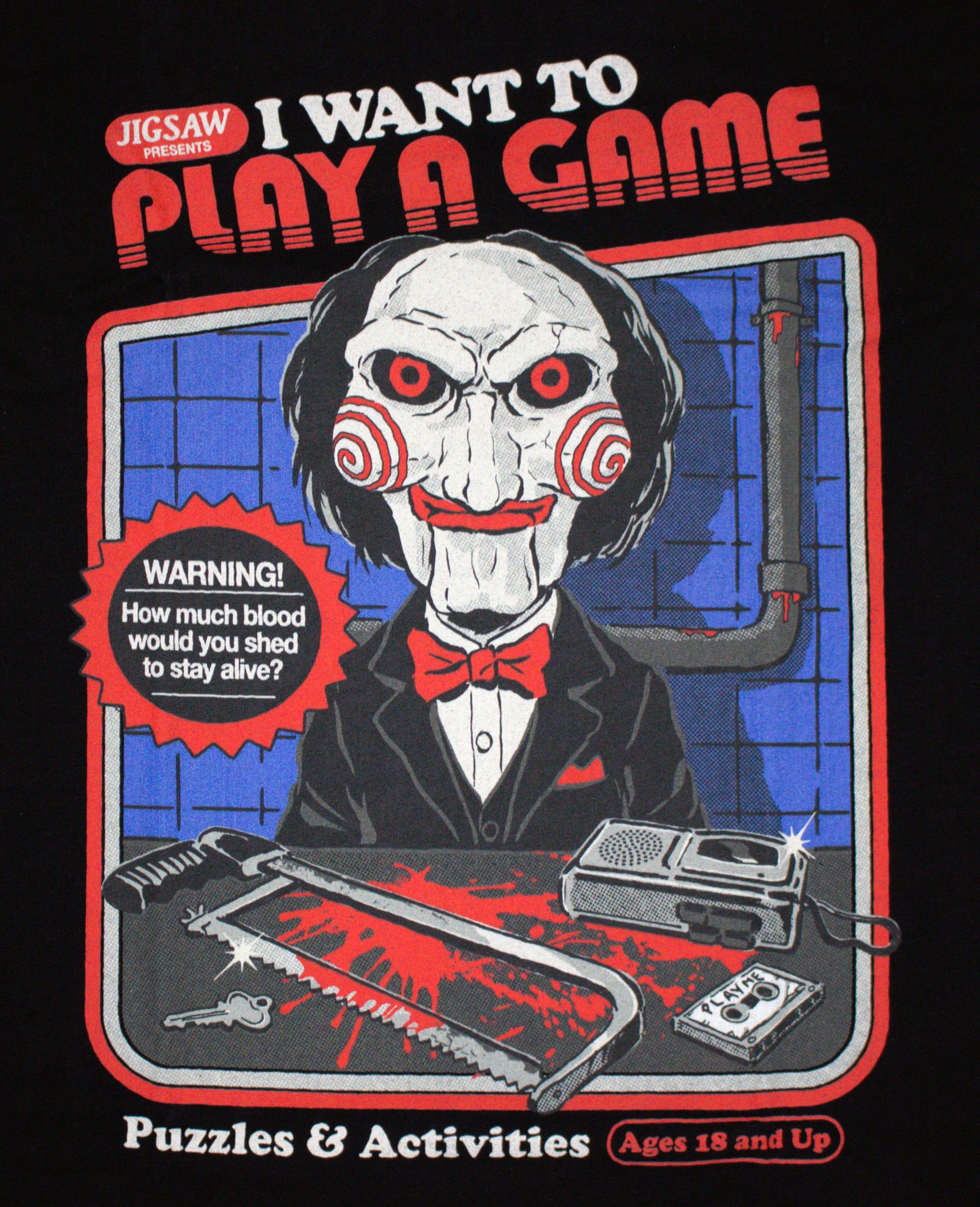 Saw 'I Want To Play A Game' Steven Rhodes T-Shirt
