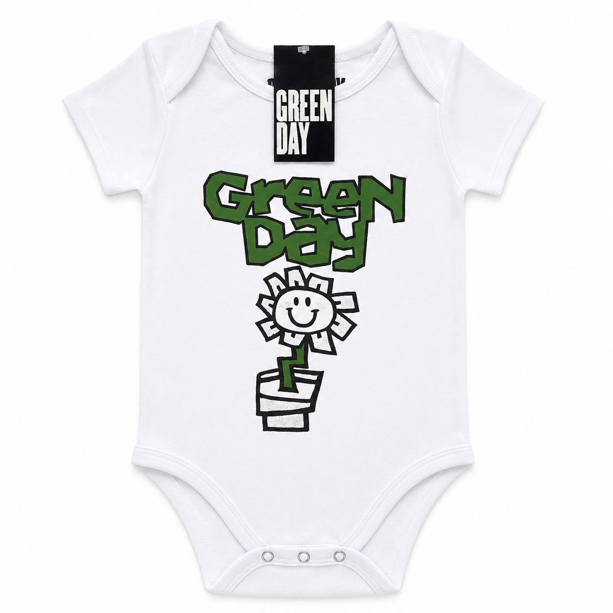 Green Day 'Flower Pot' Kids Baby Grow