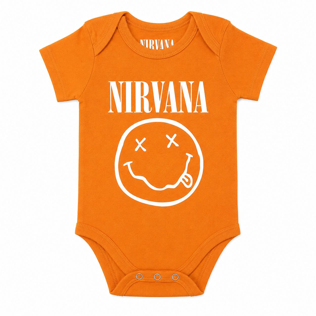 Nirvana 'White Smiley' Kids Baby Grow Nirvana 'White Smiley' Kids Baby Grow