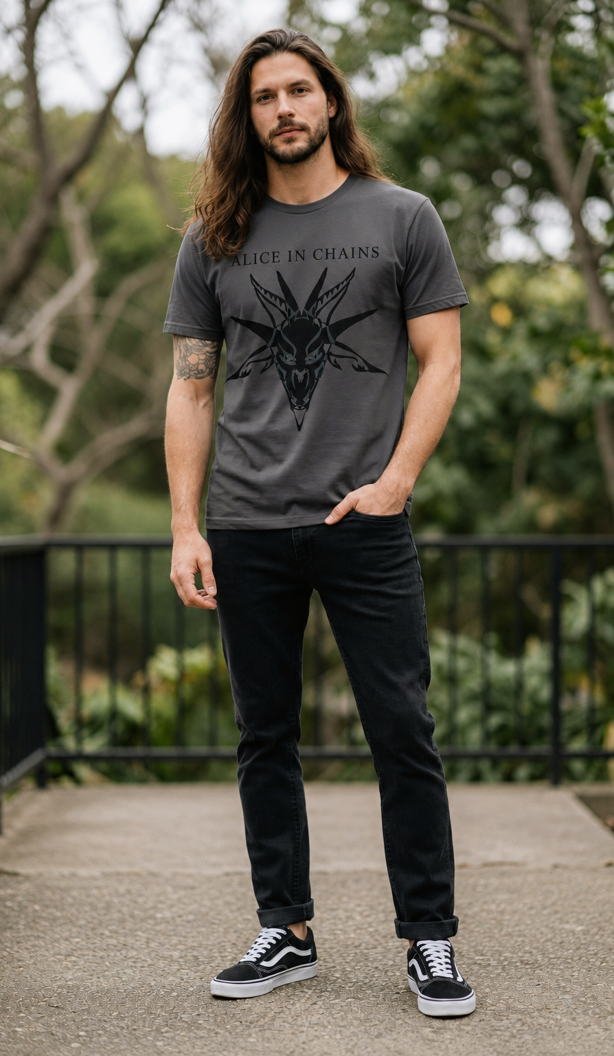 Alice In Chains 'Black Skull' T-Shirt