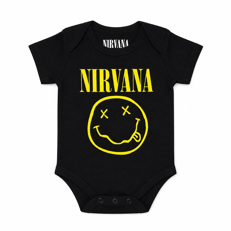 Nirvana 'Yellow Smiley' Kids Baby Grow