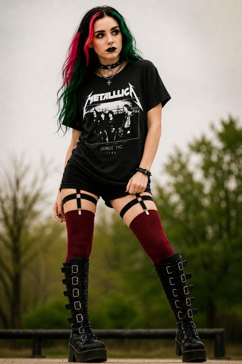 Metallica 'MOP Photo' Damage Inc Tour Ladies T-Shirt