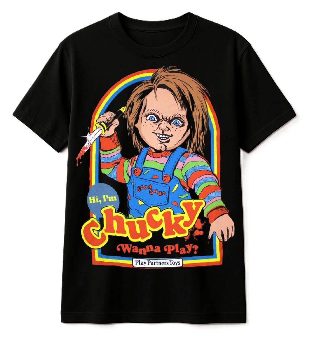 Chucky 'Wanna Play' Steven Rhodes T-Shirt Chucky 'Wanna Play' Steven Rhodes T-Shirt