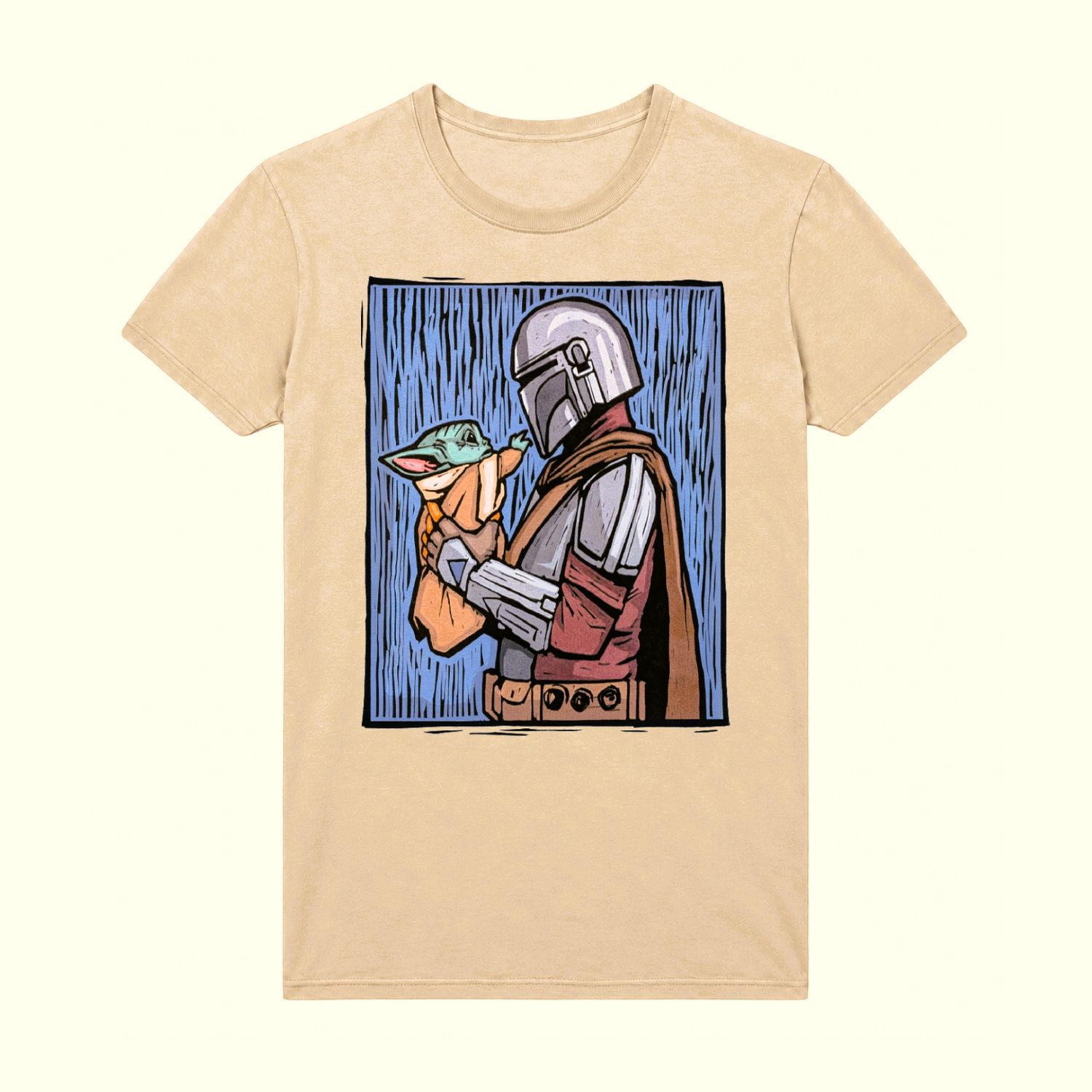 Star Wars 'Mandalorian Holding Grogu' T-Shirt