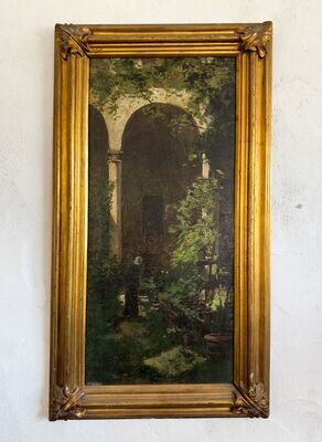 Dipinto con portico antico 1920