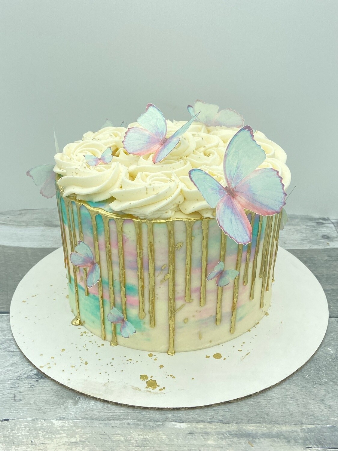 Butterfly Drip Cake