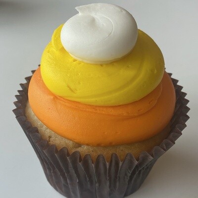 Candy Corn Halloween Cupcake
