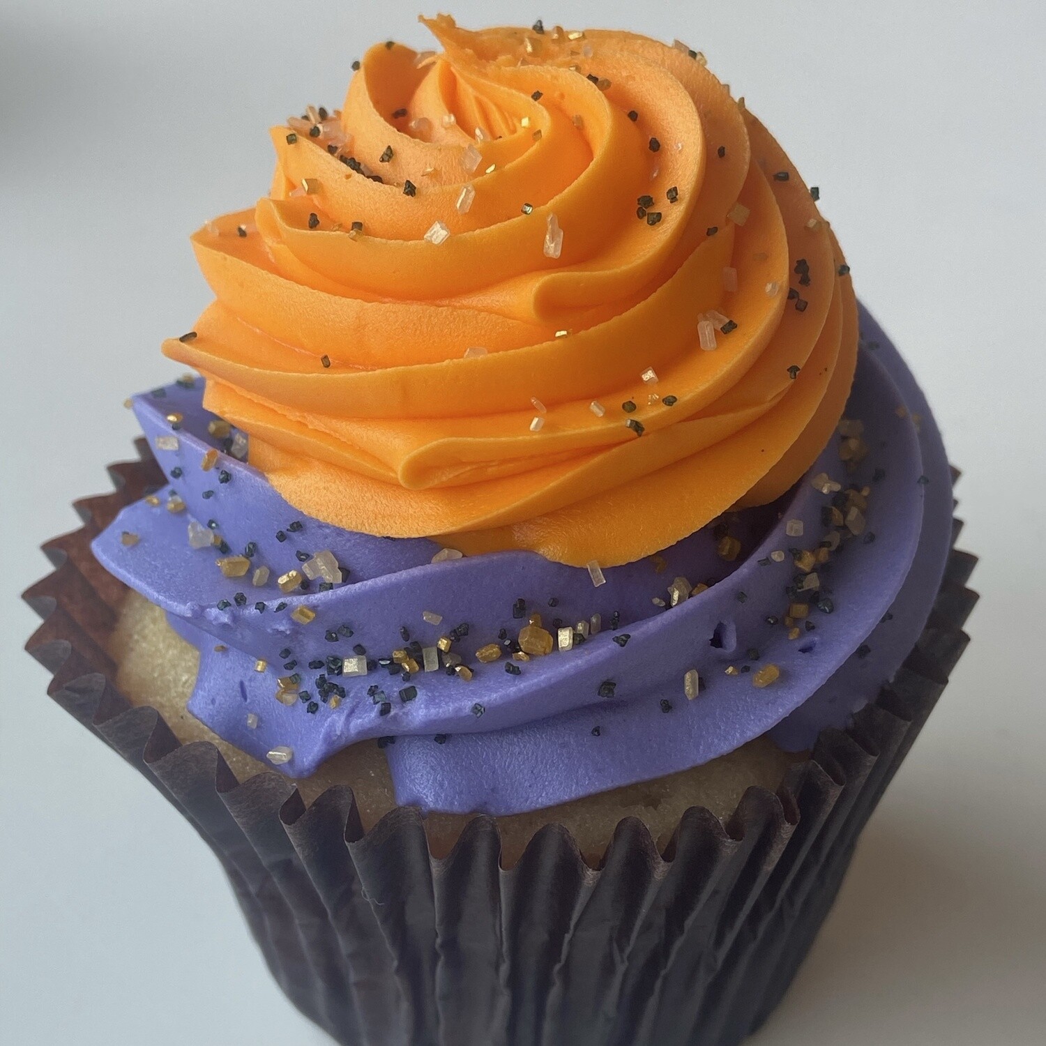 Halloween Cupcake - Purple &amp; Orange