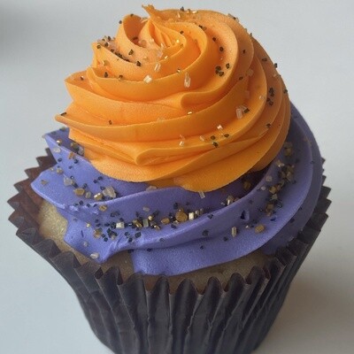 Halloween Cupcake - Purple &amp; Orange