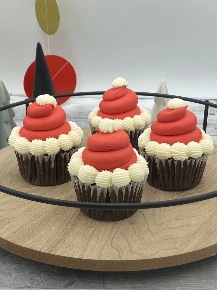 Santa Hat Cupcake