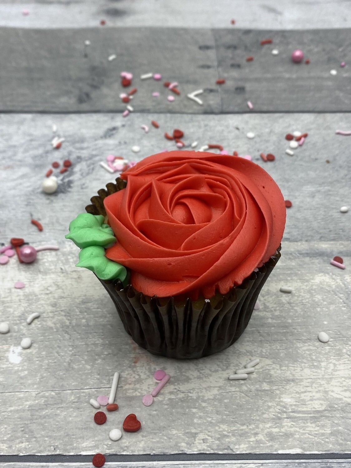 Valentine Rose Cupcake