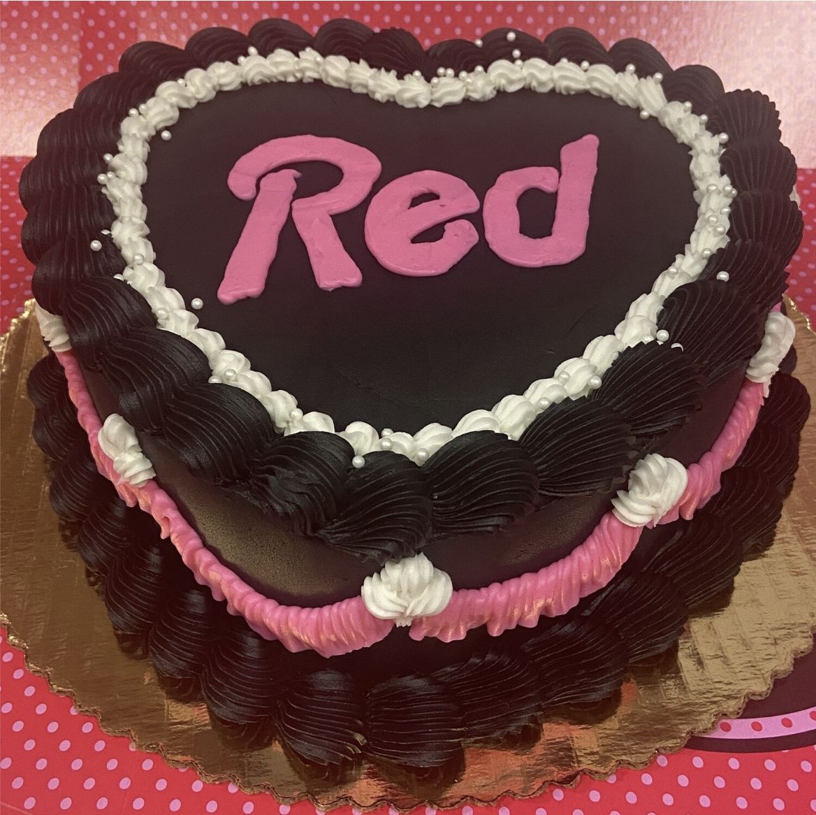 Vintage Barbie Theme Heart Cake