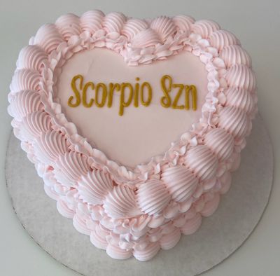 Vintage Pink Heart Cake