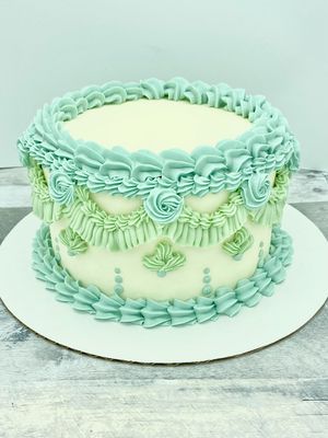 Vintage Round Cake - Choose Your Colors