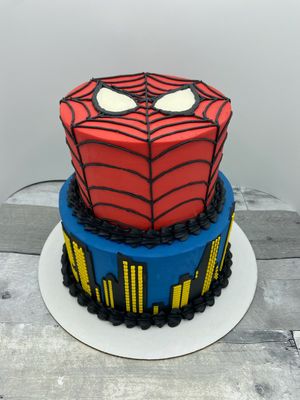 Spiderman Two Tier Cake