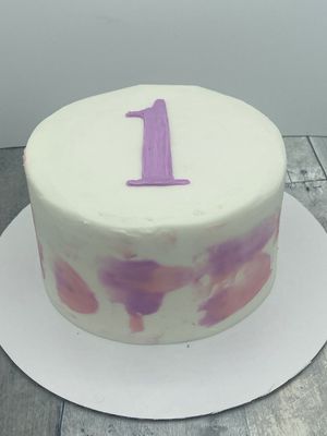 Simple First Birthday Cake - Smash Cake - Choose Your Own Colors
