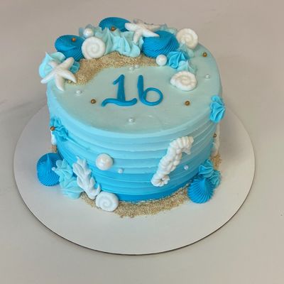 Beach Theme Birthday Cake
