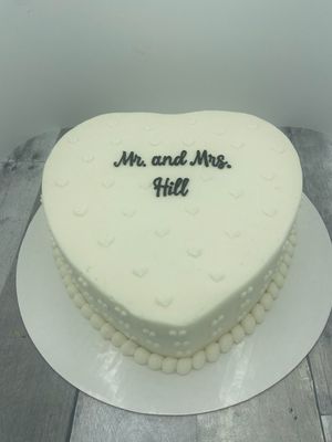 Mr. and Mrs. Heart Cake