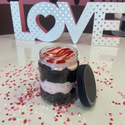 Valentine's Day Cupcake Jar - Strawberry'n'Chocolate