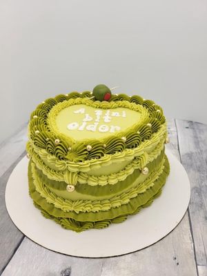 A Tini Bit Older Vintage Heart Cake