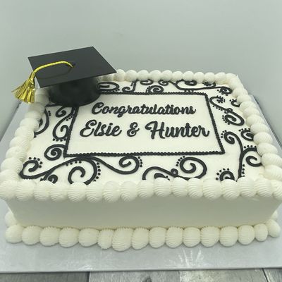 Elegant Graduation Sheet Cake