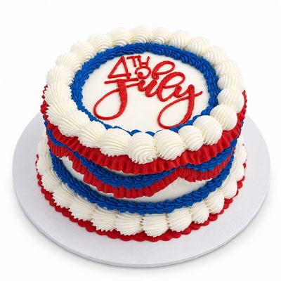 4th of July Cake - Vintage Style