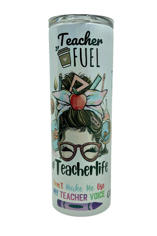 20oz Teacher Girl Bun Tumbler