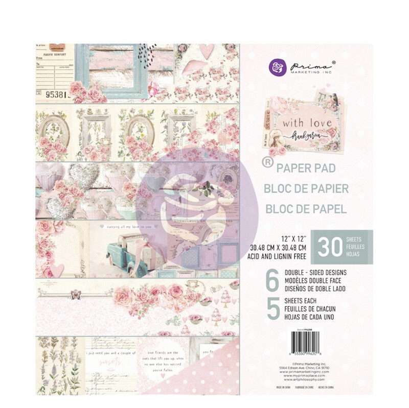 With Love 12x12 Prima Paper Pad