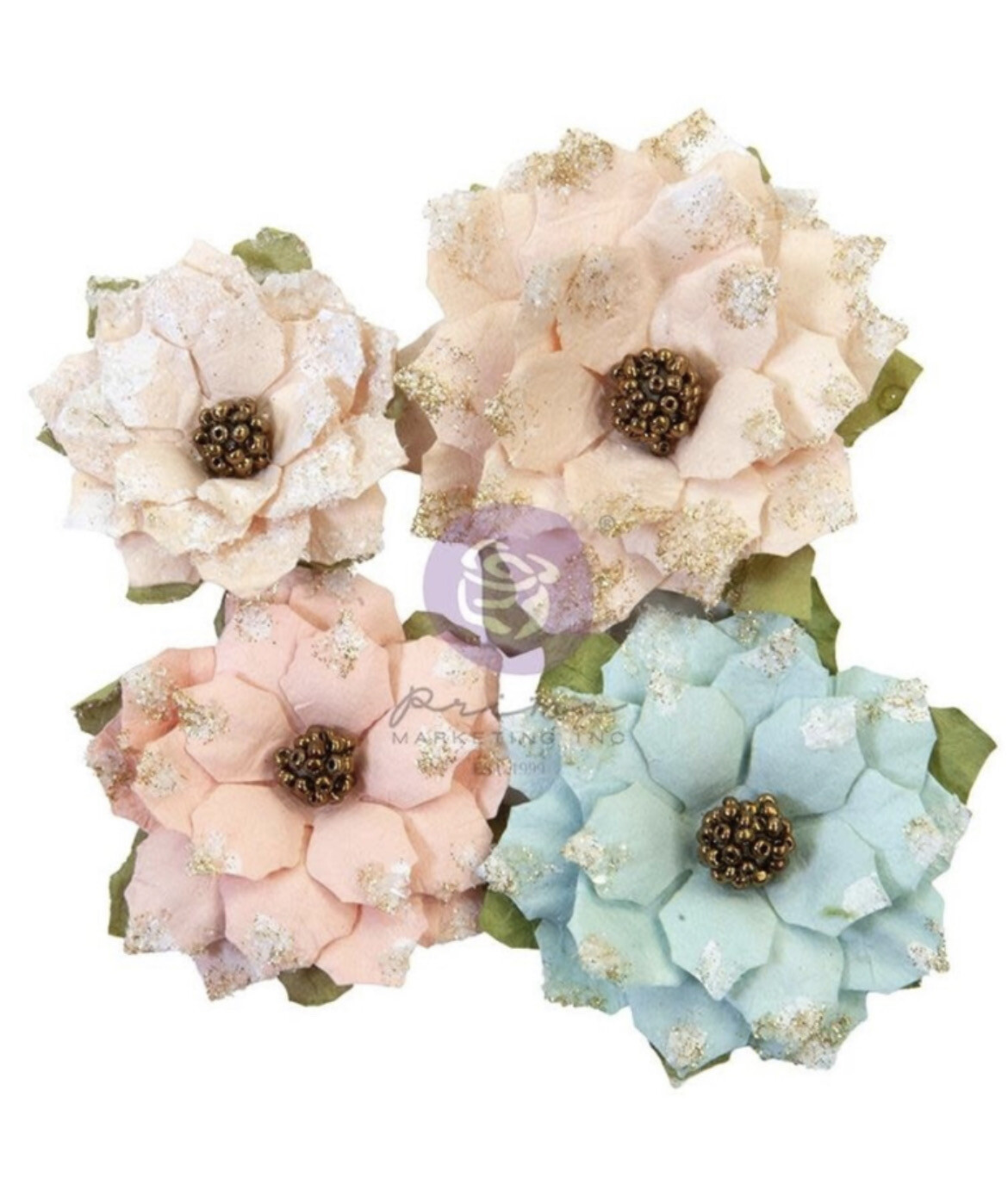 Christmas Sparkle Sparkly Faux Flowers