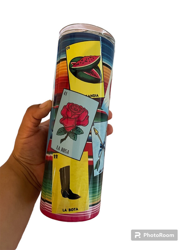 20oz Skinny Loteria tumbler