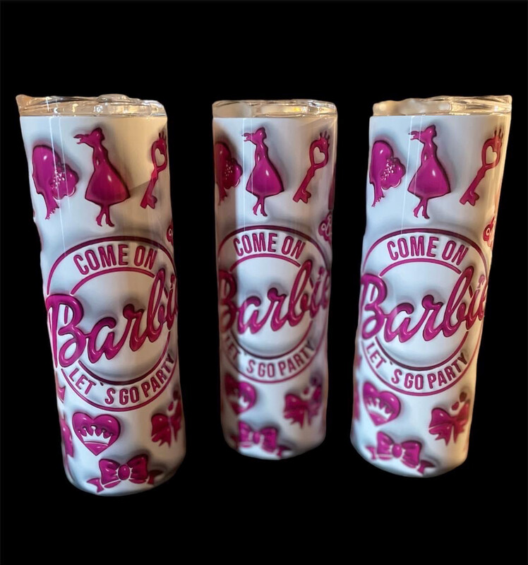 20oz Skinny tumbler Barbie girl