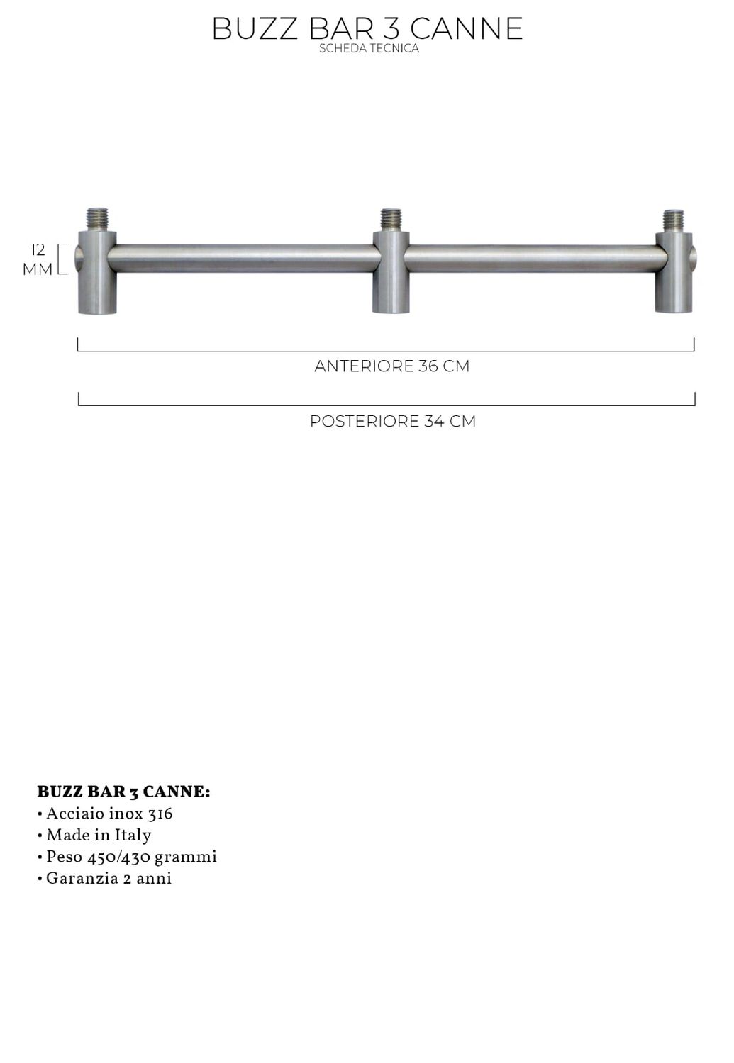 COPPIA BUZZ BAR PRO STEEL