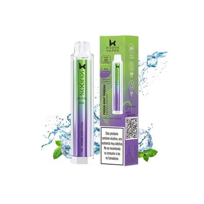 VAPE KUDOS CRYSTAL 600 FRESH MINT RIBENA 20MG