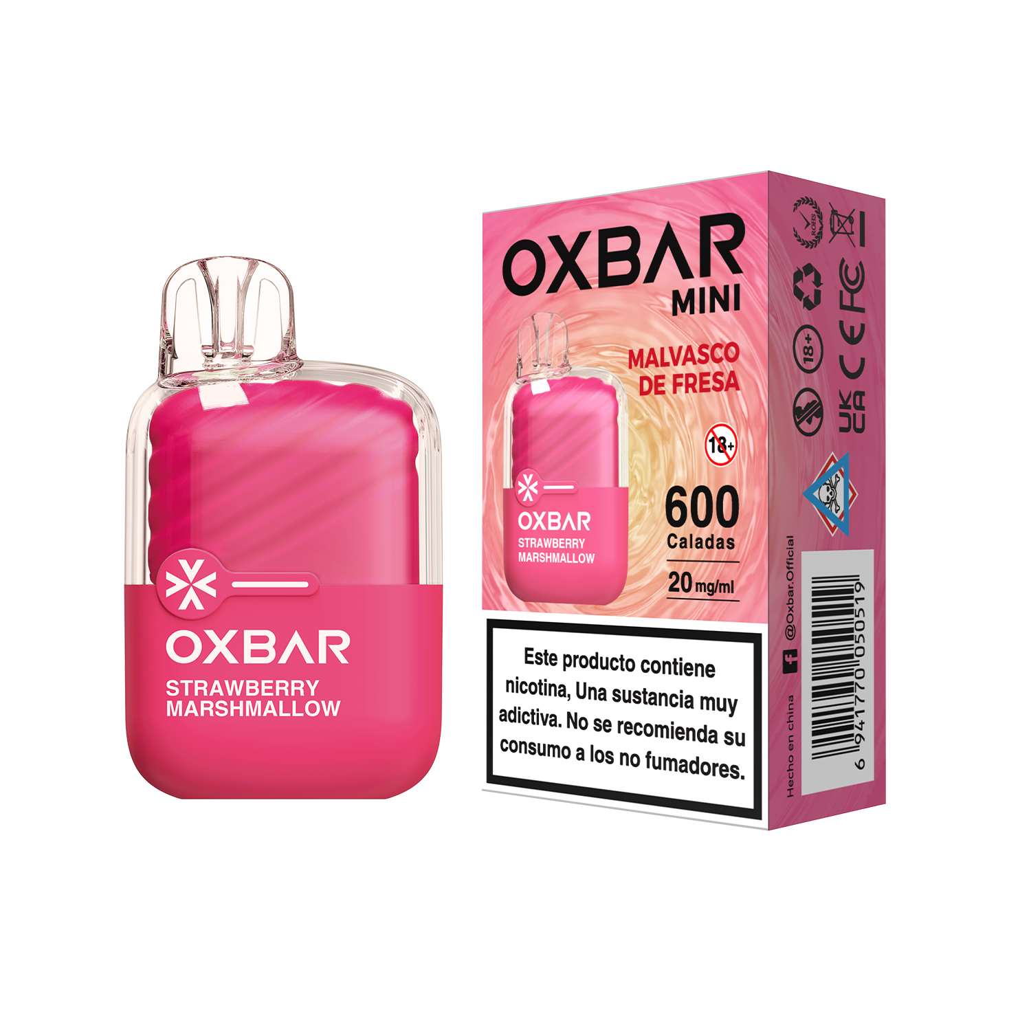 OXBAR MINI STRAWBERRY MARSMALLOW 20 MG