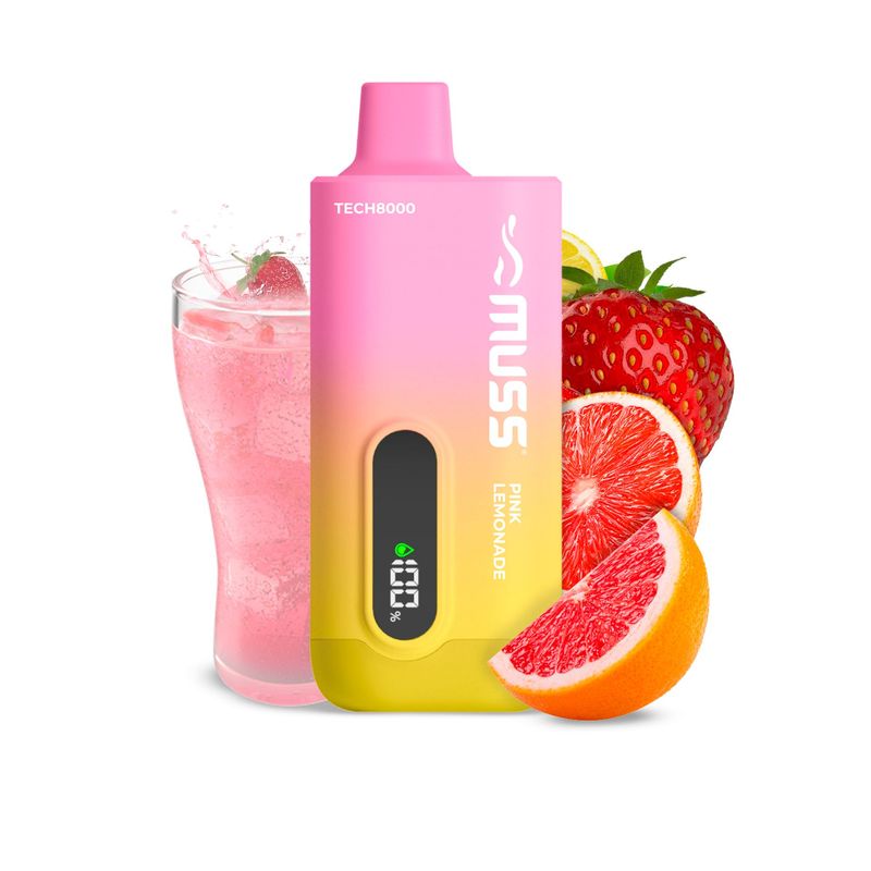 MUSS TECH8000 PINK LEMONADE 0 MG
