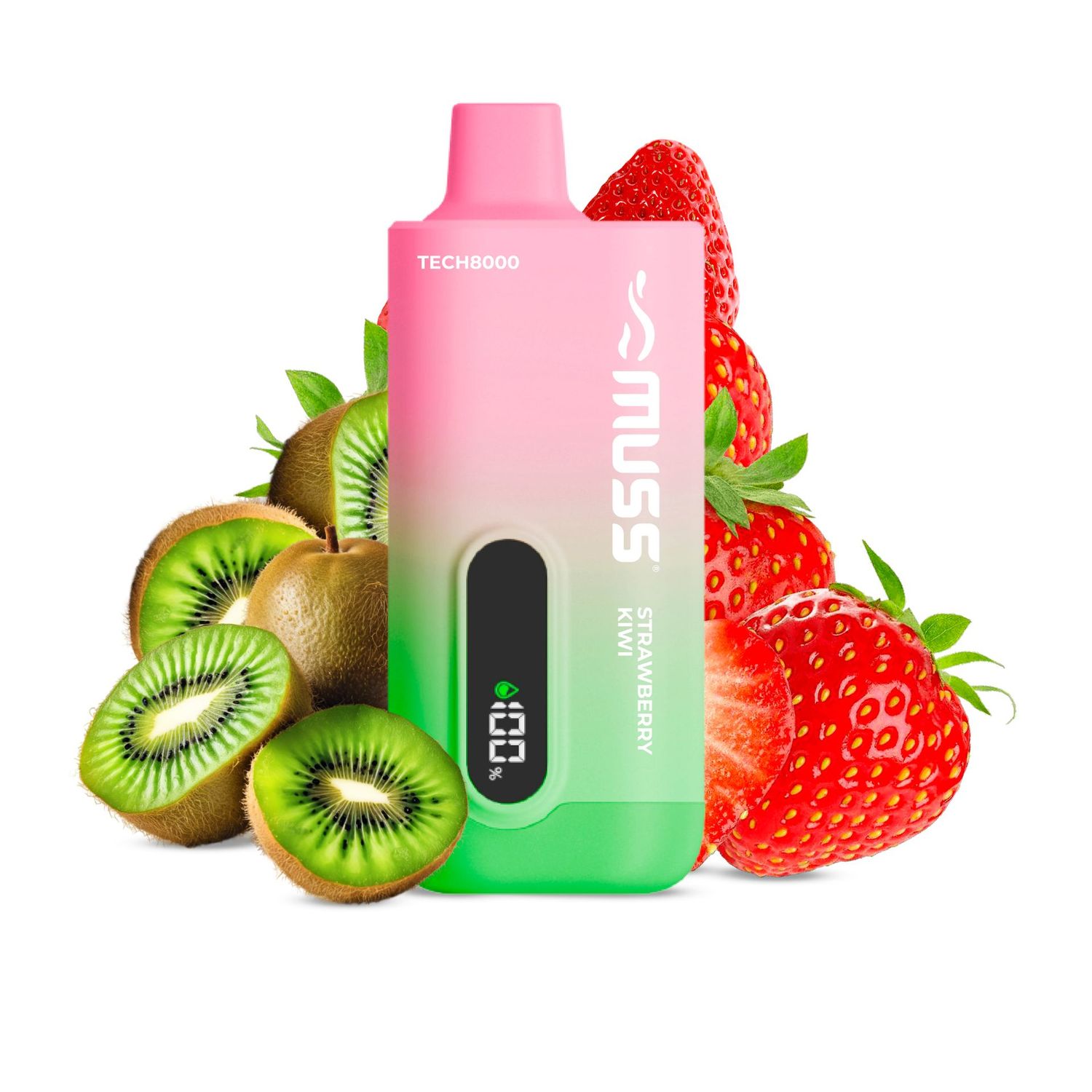 MUSS TECH 8000 STRAWBERRY KIWI 0 MG