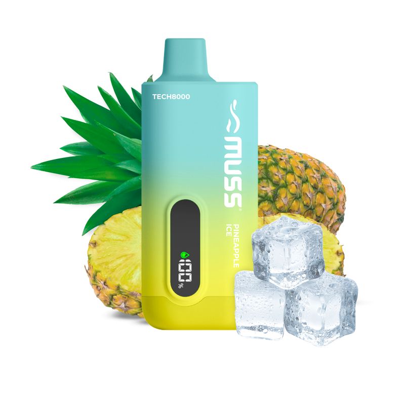 MUSS TECH 8000 PINEAPPLE ICE 0MG MUSS TECH 8000 PINEAPPLE ICE 0MG
