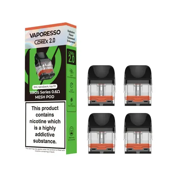 VAPORESSO XROS MESH POD COREX 2.0 PACK DE RECAMBIOS 4 PODS