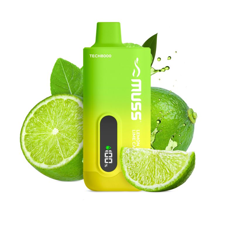 MUSS TECH 8000 LEMON LIME CALIPO 0MG MUSS TECH 8000 LEMON LIME CALIPO 0MG