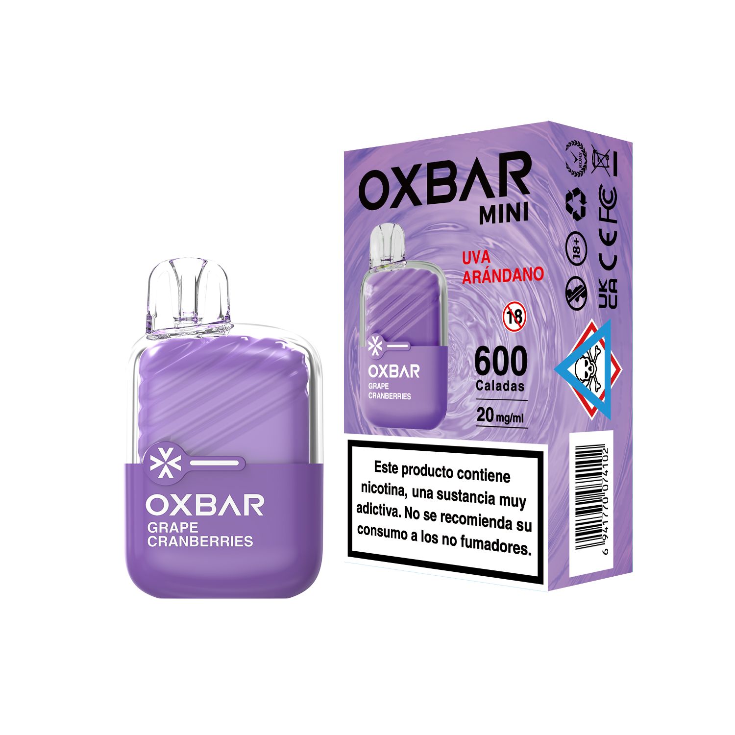 OXBAR MINI GRAPE CRANBERRIES 20MG