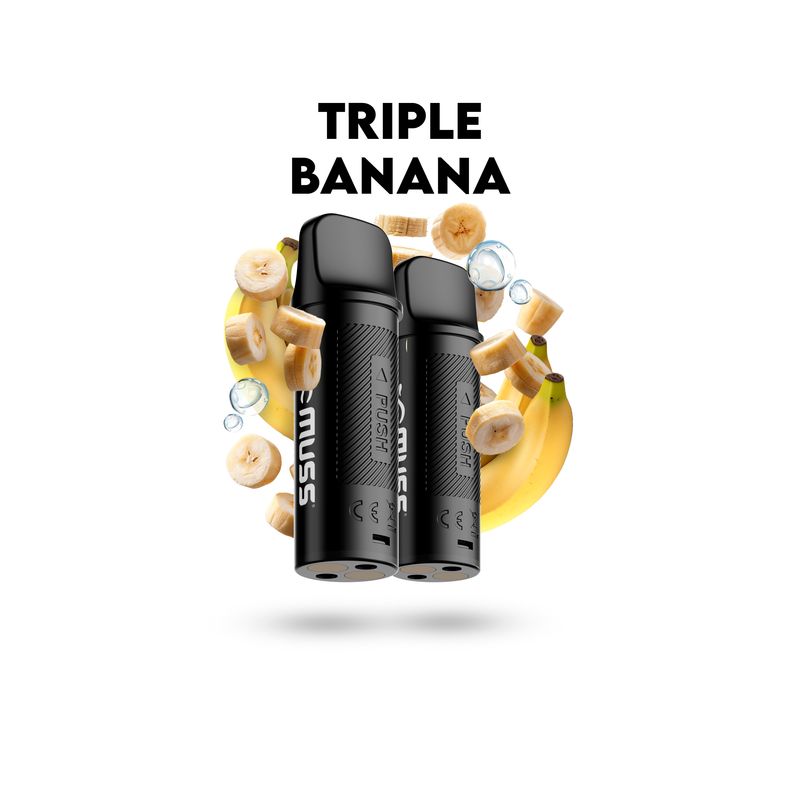 MUSS MARMOL PRO TRIPLE BANANA 20MG (PACK DE 2 CARTUCHOS POD) MUSS MARMOL PRO TRIPLE BANANA 20MG (PACK DE 2 CARTUCHOS POD)
