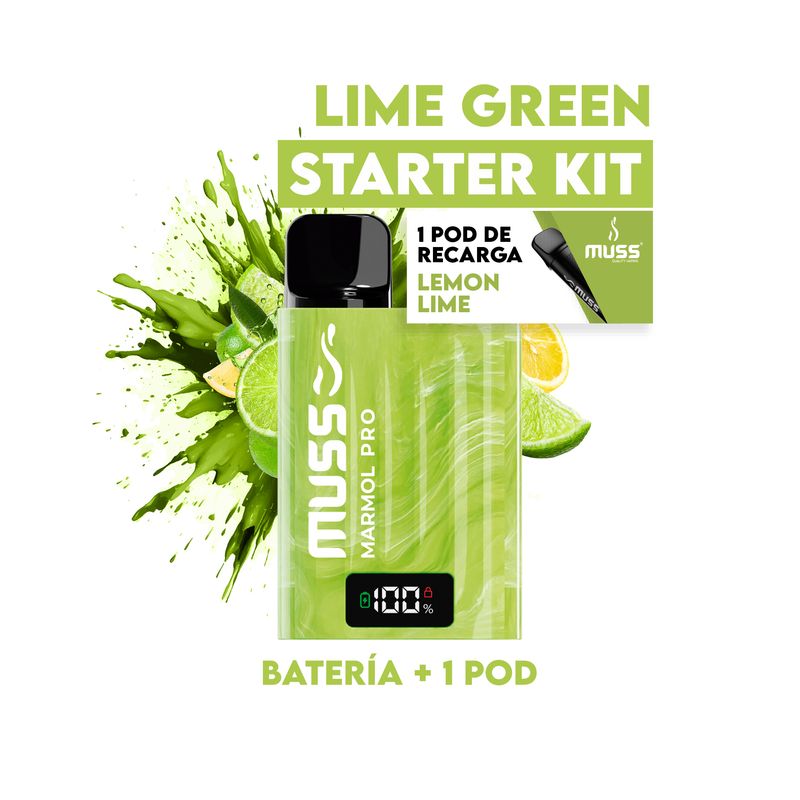 MUSS MARMOL PRO LIME GREEN STARTER KIT 20MG MUSS MARMOL PRO LIME GREEN STARTER KIT 20MG