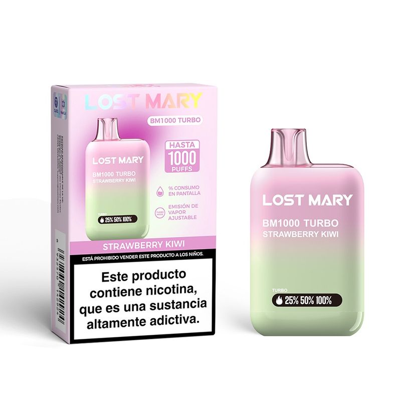LOST MARY BM1000 TURBO STRAWBERRY KIWI 20MG LOST MARY BM1000 TURBO STRAWBERRY KIWI 20MG