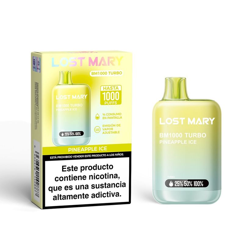 LOST MARY BM1000 TURBO PINEAPPLE ICE 20MG LOST MARY BM1000 TURBO PINEAPPLE ICE 20MG