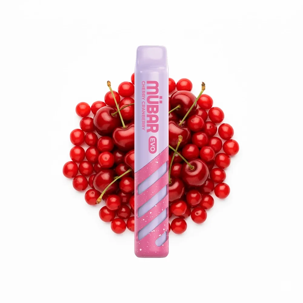 MÜBAR EVO 800 DISPOSABLE CHERRY CRANBERRY 20MG MÜBAR EVO 800 DISPOSABLE CHERRY CRANBERRY 20MG