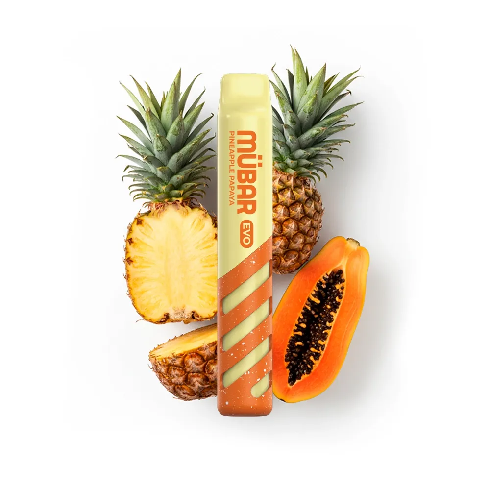 MÜBAR EVO 800 DISPOSABLE PINEAPPLE PAPAYA 20MG MÜBAR EVO 800 DISPOSABLE PINEAPPLE PAPAYA 20MG