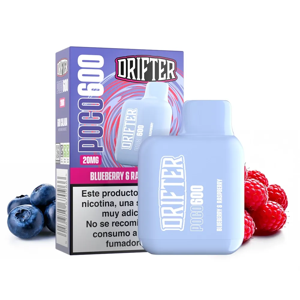 DRIFTER DISPOSABLE POCO 600 BLUEBERRY RASPBERRY 20MG