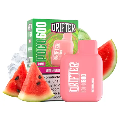 DRIFTER DISPOSABLE POCO 600 WATERMELON ICE 20MG DRIFTER DISPOSABLE POCO 600 WATERMELON ICE 20MG