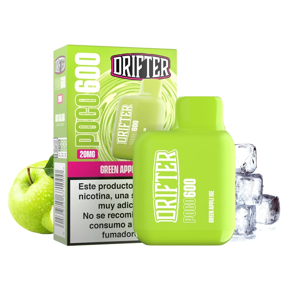 DRIFTER DISPOSABLE POCO 600 GREEN APPLE ICE 20MG
