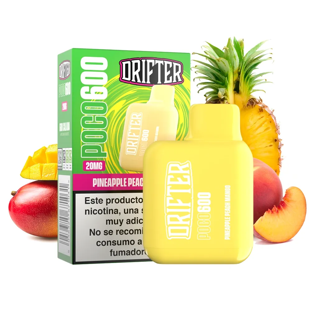 DRIFTER DISPOSABLE POCO 600 PINEAPPLE PEACH MANGO 20MG DRIFTER DISPOSABLE POCO 600 PINEAPPLE PEACH MANGO 20MG